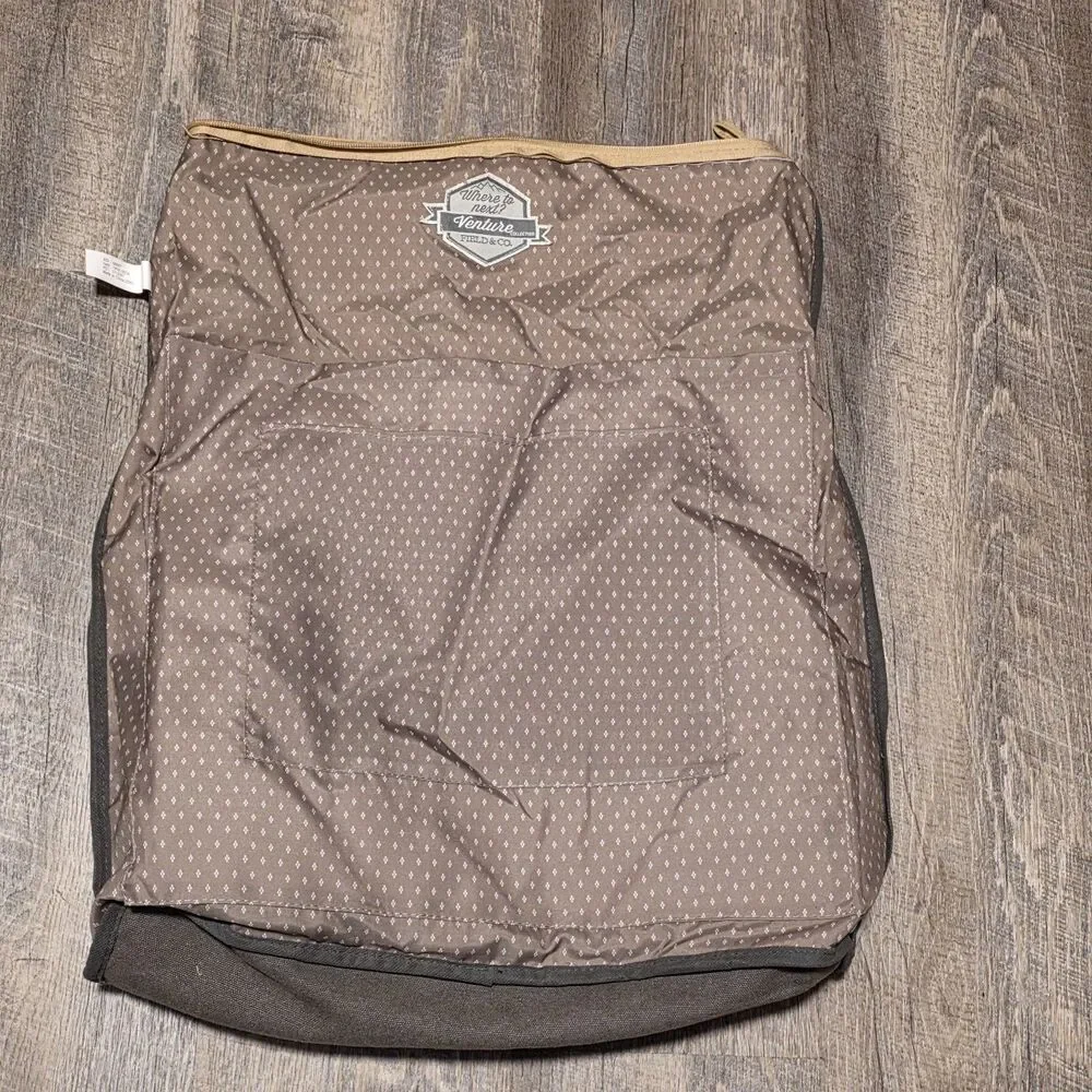 Scan Writer Green Tan Tote Carry Bag Vintage Cotton Field Co Collection 19X6X5